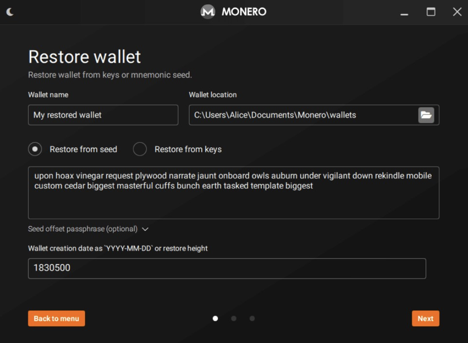 restore monero wallet guide