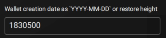 restore monero wallet - creation date
